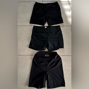 Bundle deal! 3 black workout shorts size XL